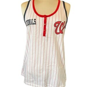 New Era Washington Nationals tank top “W” & Nationals front 3 button Size large